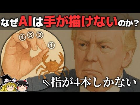 【ゆっくり解説】なぜAIは『手』をまともに描けないのか？