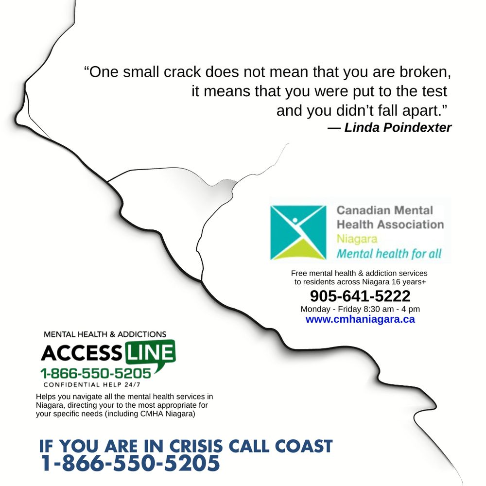 image of a crack and logo signatures for cmha niagara and access line