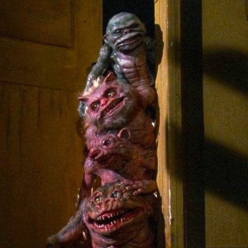 Group shot of fish ghoulie, cat ghoulie, rat ghoulie, and toad ghoulie from the Ghoulies film series.