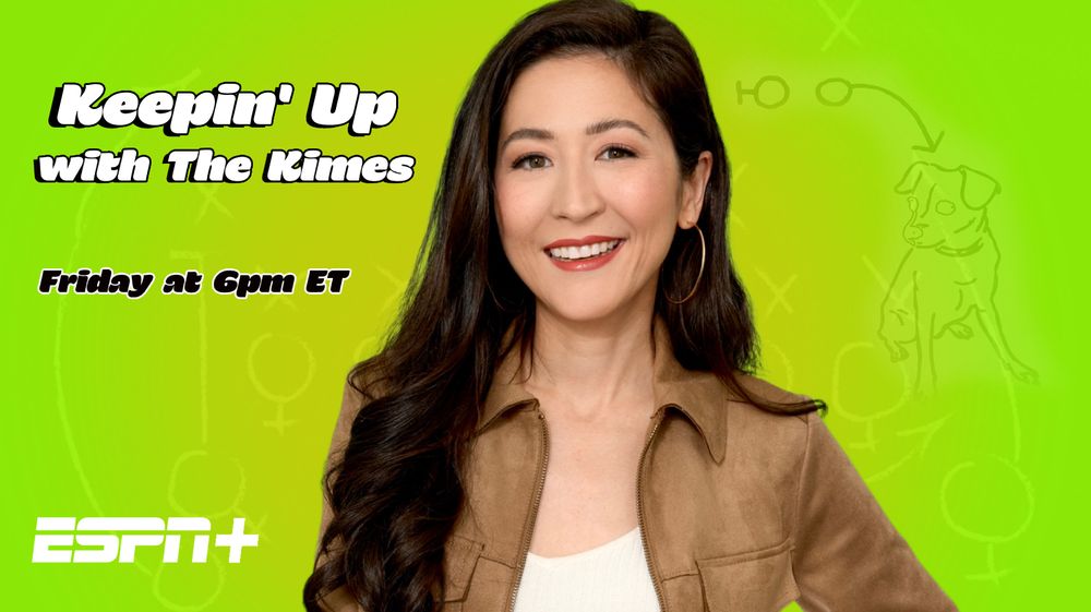 A fake streaming tile for Keeping Up with The Kimes, where Mina Kimes teaches youths how to diagnose Cover 2 in her classroom through TikTok references. An ESPN+ original