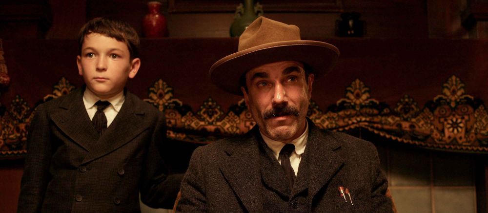 daniel plainview and his adopted son h.w. in 'there will be blood', the first dialogue scene