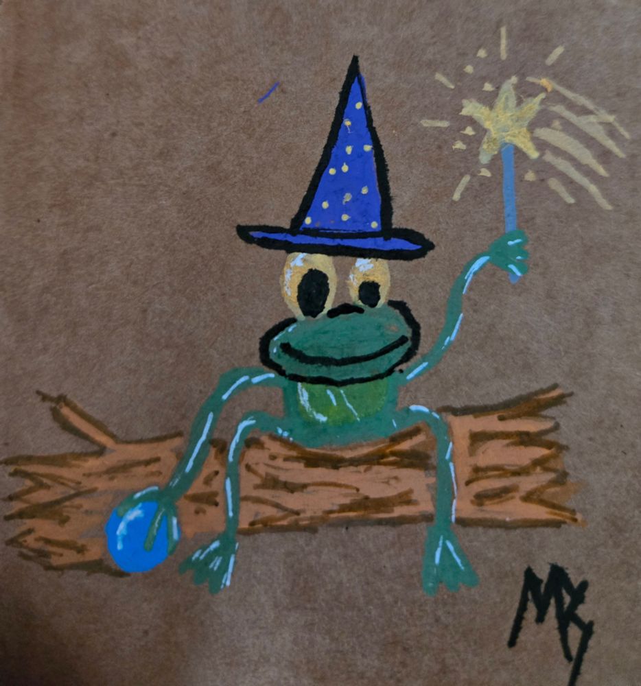 A frog wizard drawing