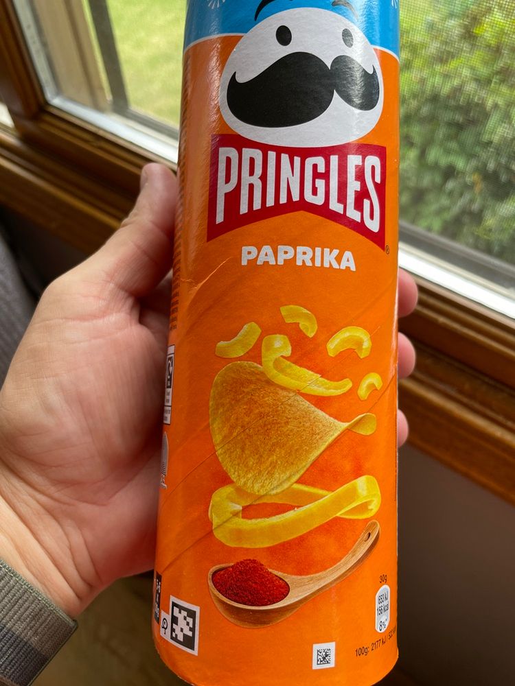 A package of Paprika Pringles