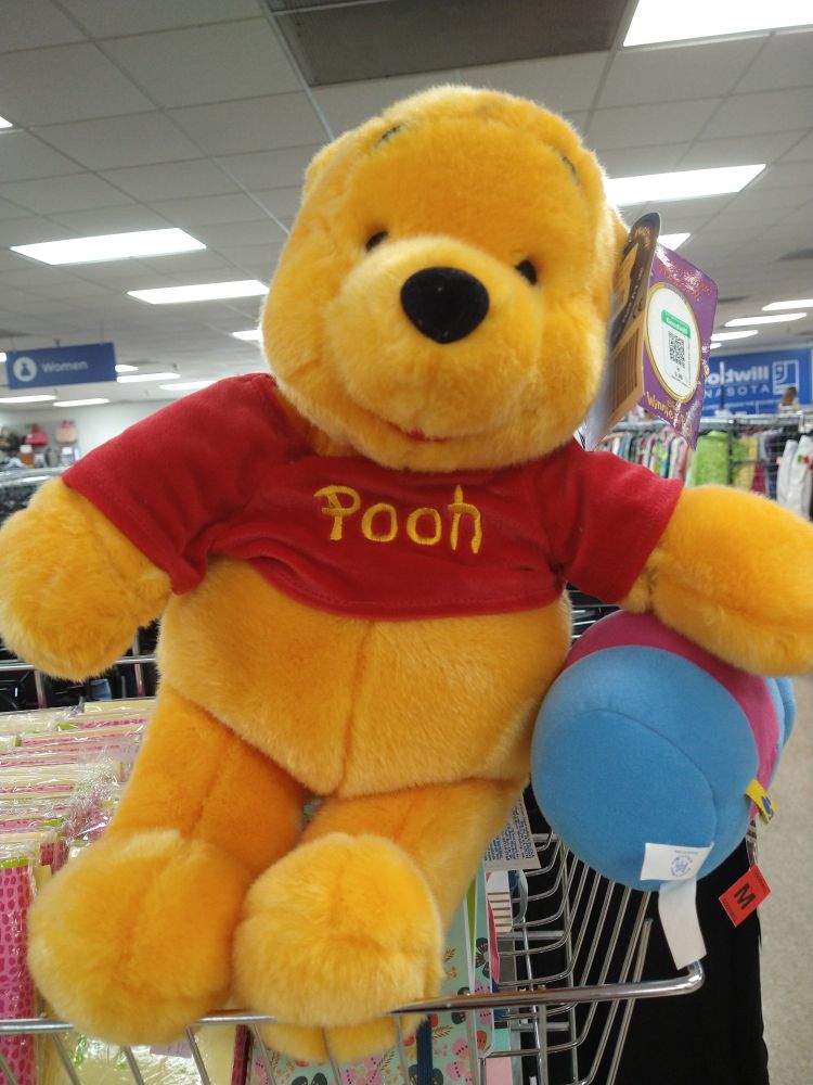 BAB winnie the pooh plush at goodwill