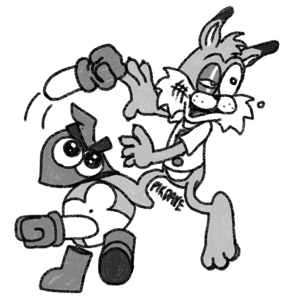 plok punching the SHIT out of bubsy