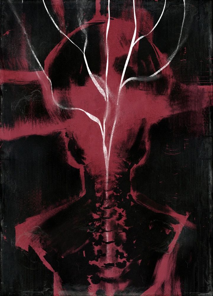 The portrait art of the Shivers skill from Disco Elysium.