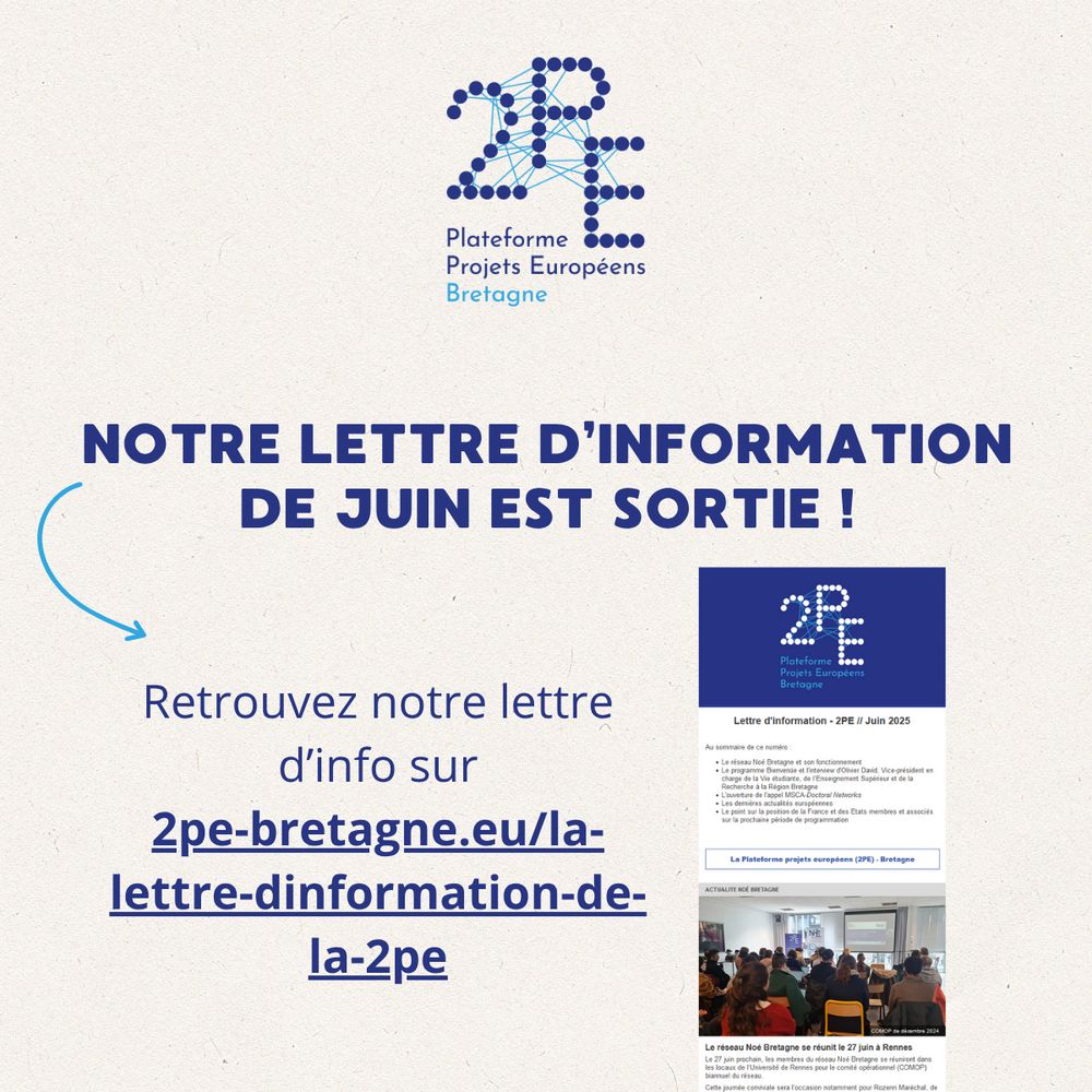 Lettre d'information de juin de la 2PE