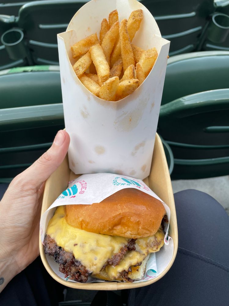 Fuzzies burger and fries