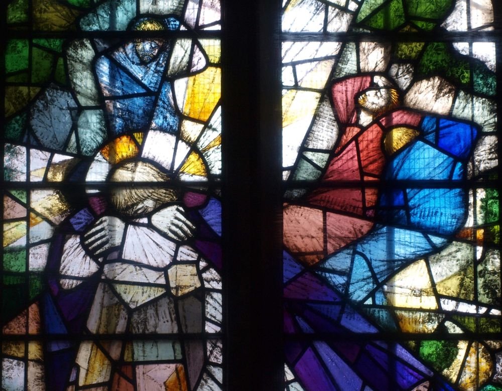 Closer detail of the same stained glass window