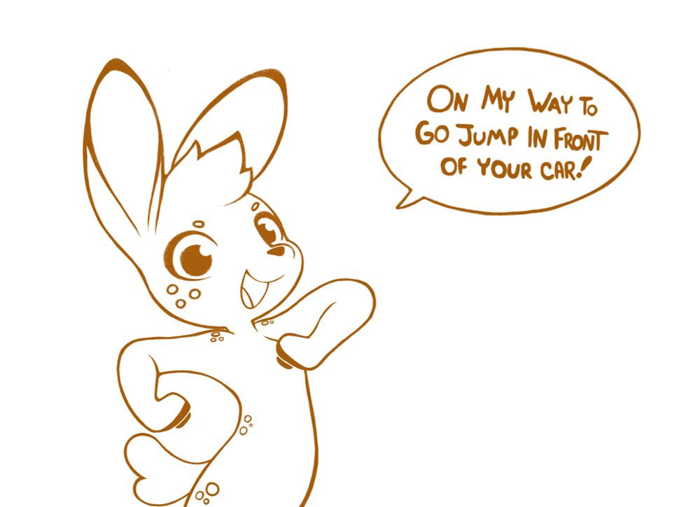 Daphne the doe on her way to jump in front of your car. 