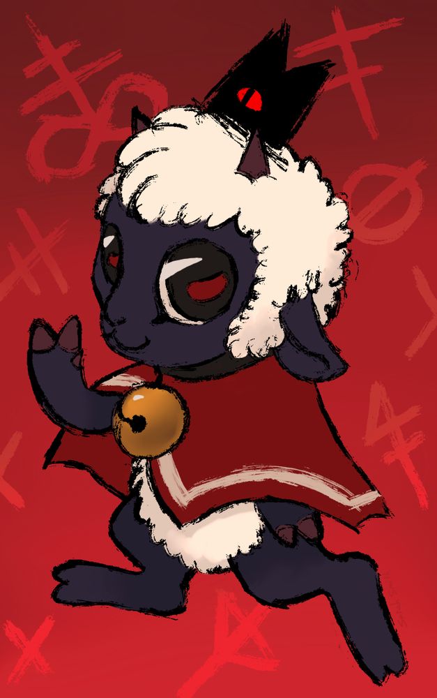 Lamb from Cult of the Lamb, digital sketch