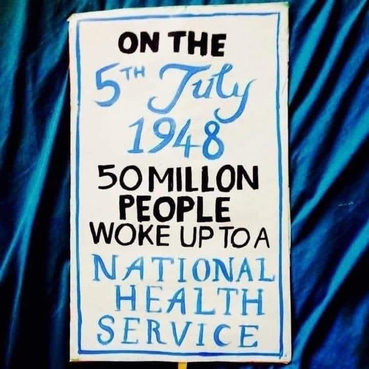 On 5 July 1948
50 million people 
woke up 
to a National Health Service 