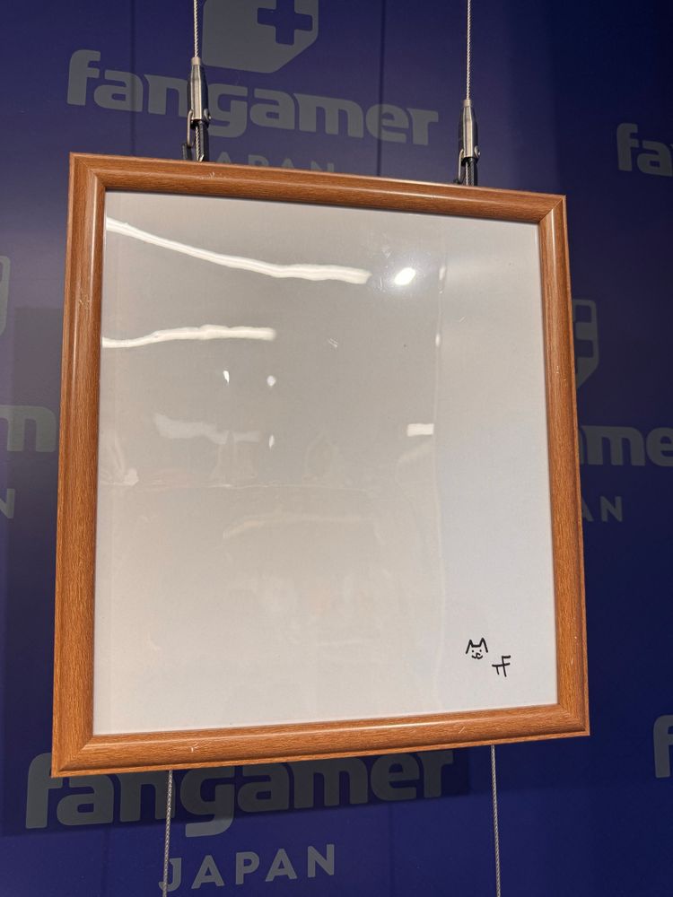 The tiniest drawing on a nearly blank canvas. It’s honestly kind of upsetting. It was probably left here by some annoying dog. Who allowed this to happen? Shocking behaviour.