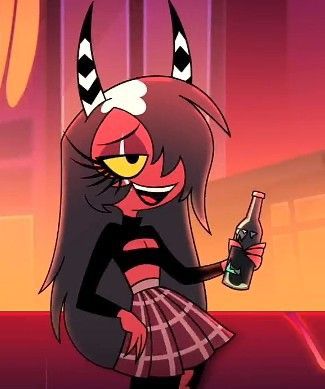 Sallie May holding a bottle of beer 