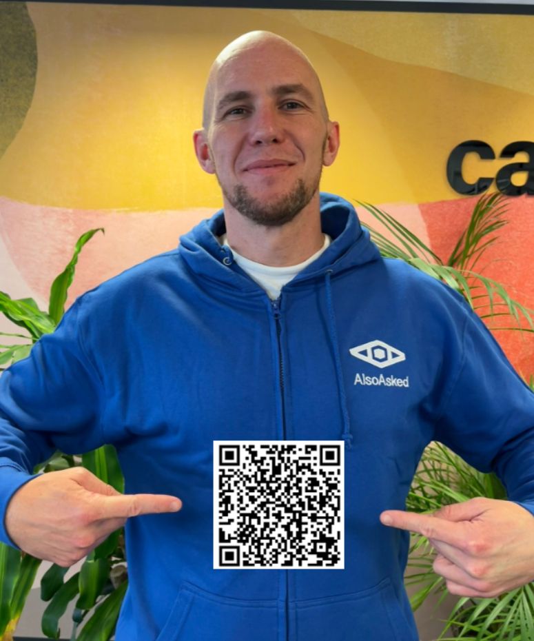 AlsoAsked hoody with QR code