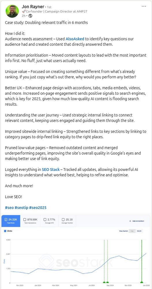 Case study of doubled traffic with AlsoAsked