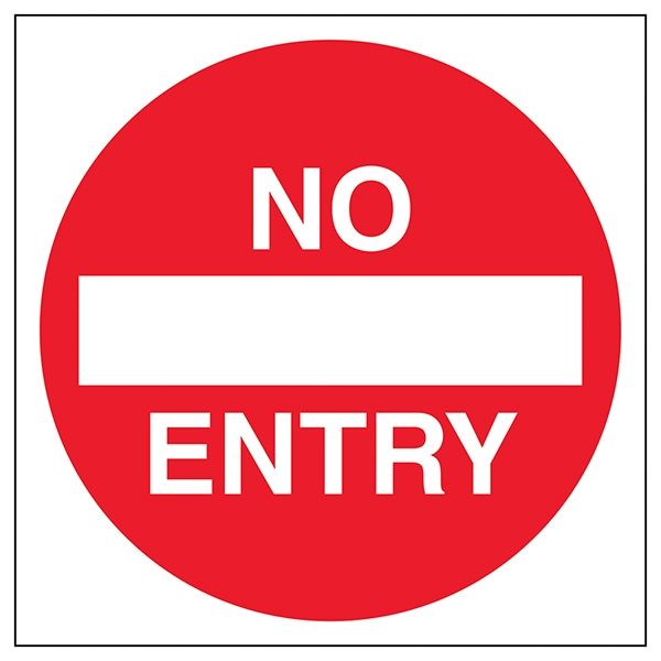 A no entry sign 