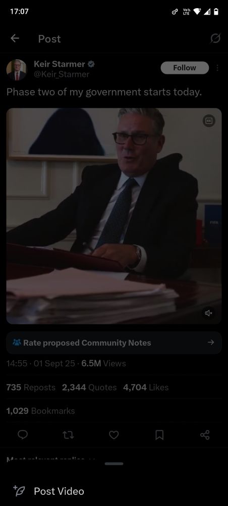 Keir Starmer Tweet from ten days ago following Cabinet reshuffle...
Phase two of my government starts today.
