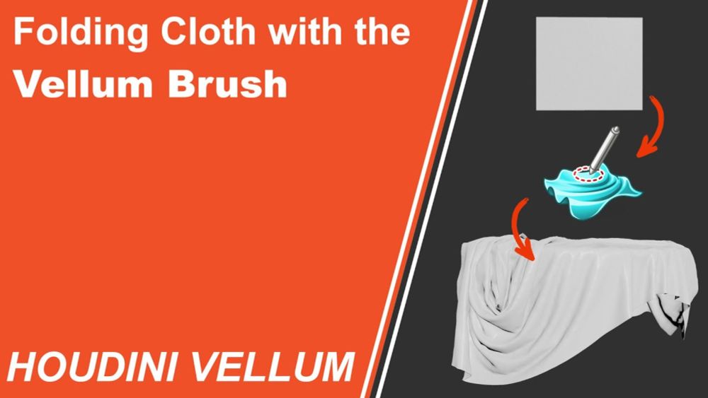 Folding Cloth with the Vellum Brush