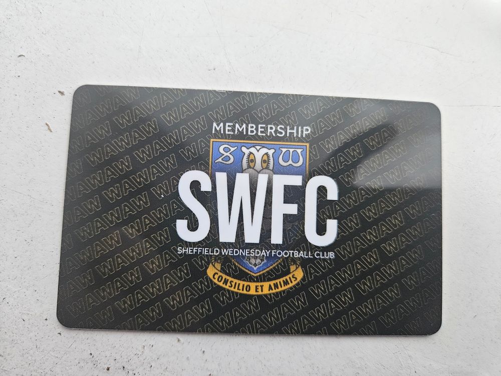 Sheffield Wednesday membership card