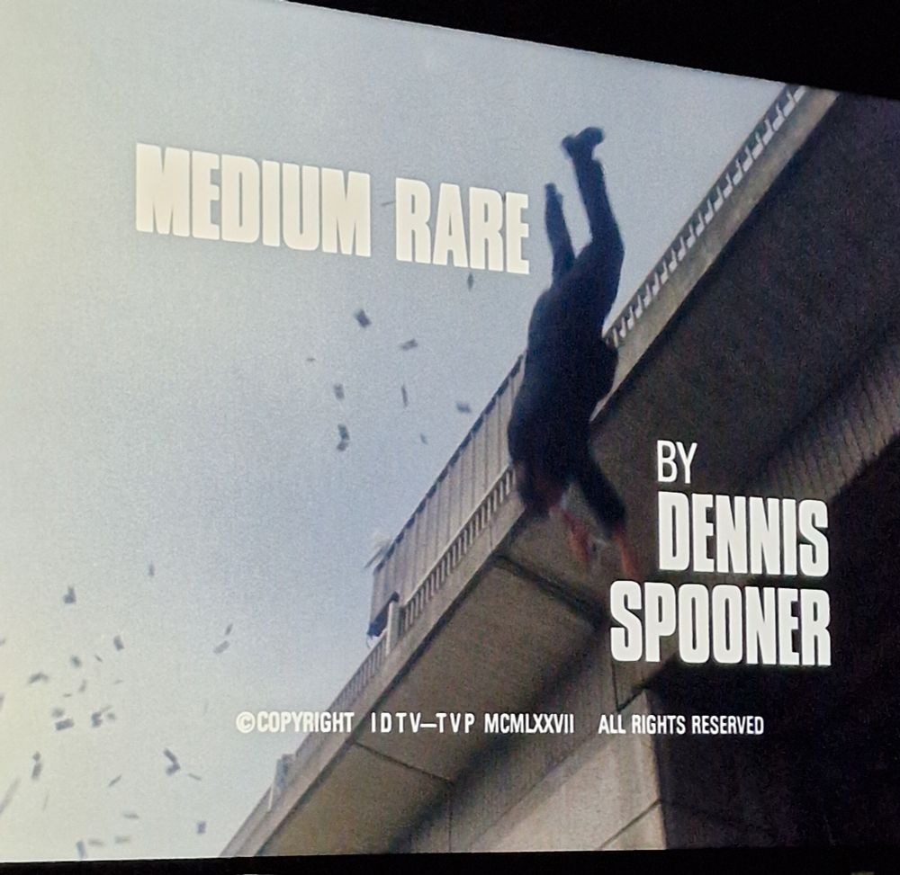 The title card for The New Avengers episode Medium Rare.