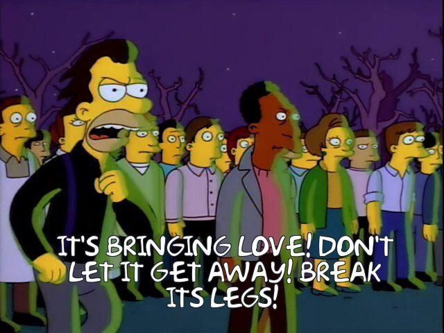 The money in the Simpson's X-Files episode of Lenny leading a mob shouting 