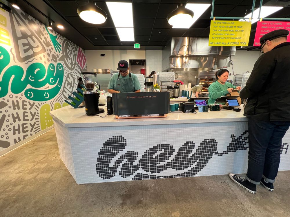 Hey bagel counter