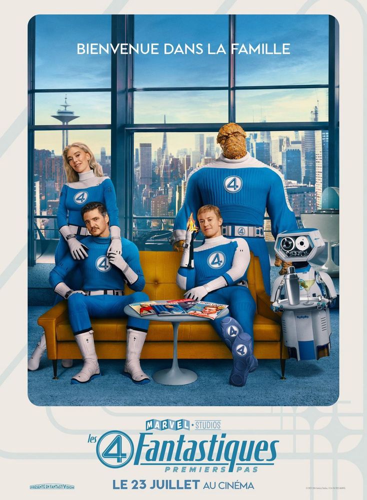 L’affiche du film Les 4 Fantastiques : Premiers pas