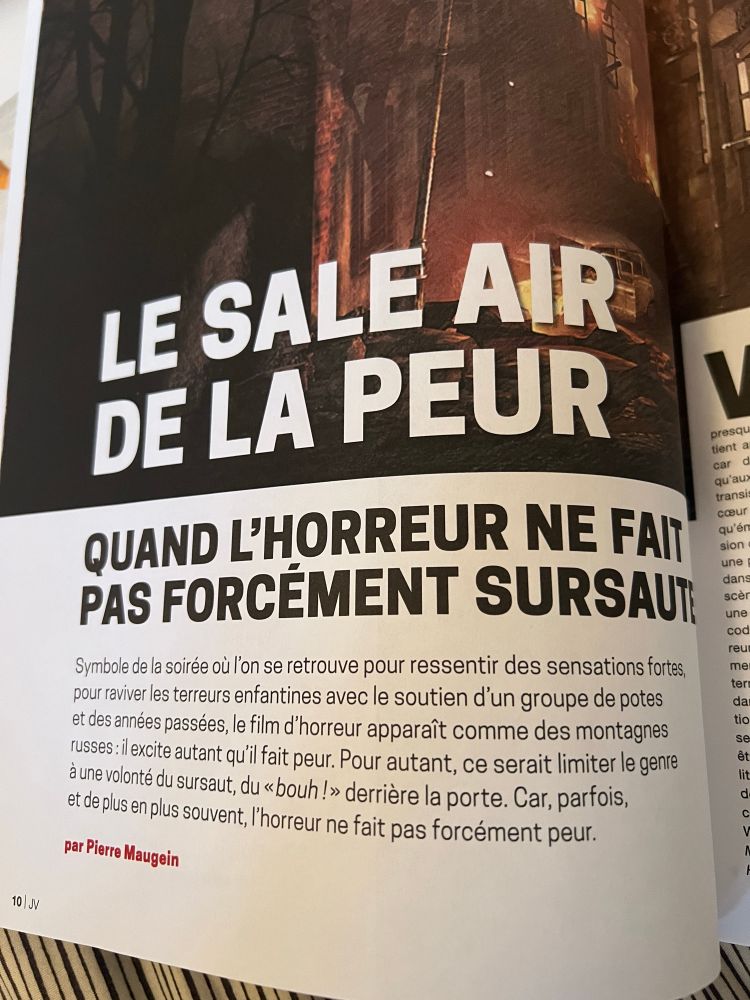 Un papier de Pierre Maugein : « Le sale air de la peur » (magnifique jeu de mots)