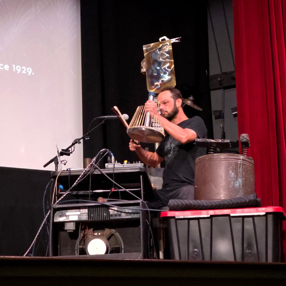 Showing off the horror-classic instrument then Waterphone