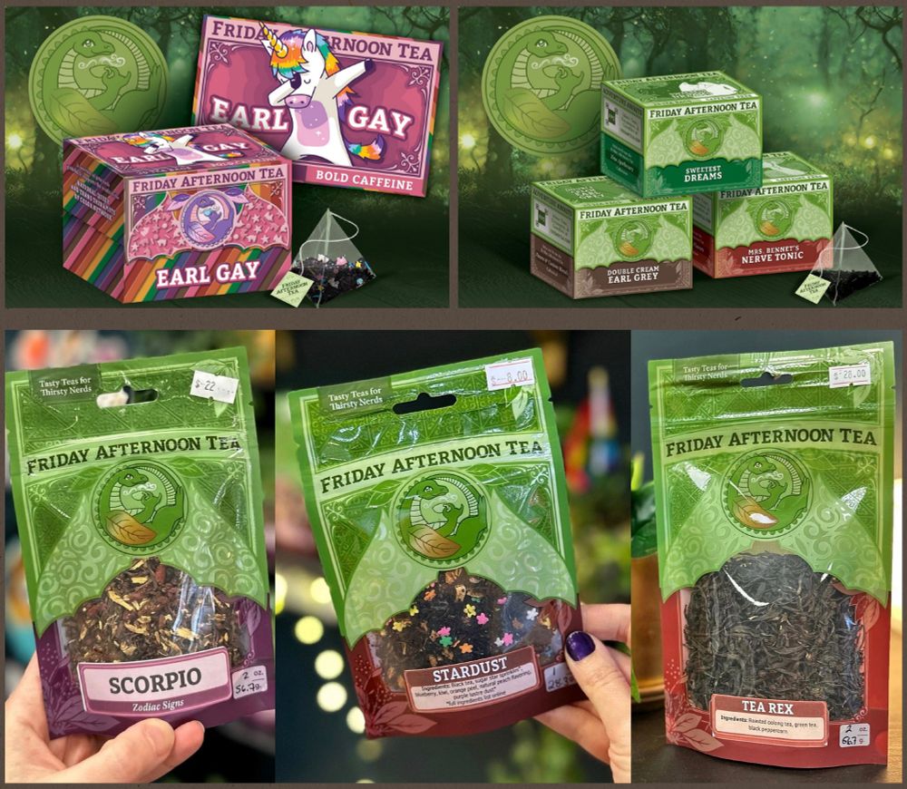 tea packaging in pouches with windows and boxes 