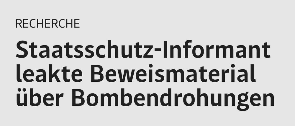 RECHERCHE
Staatsschutz-Informant leakte Beweismaterial über Bombendrohungen