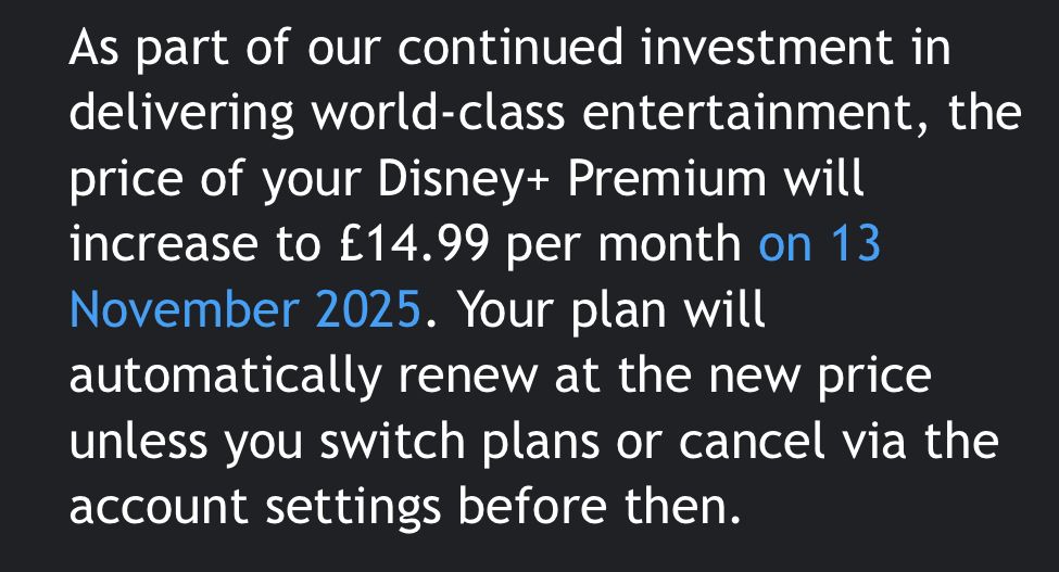 Disney+ putting up their prices again