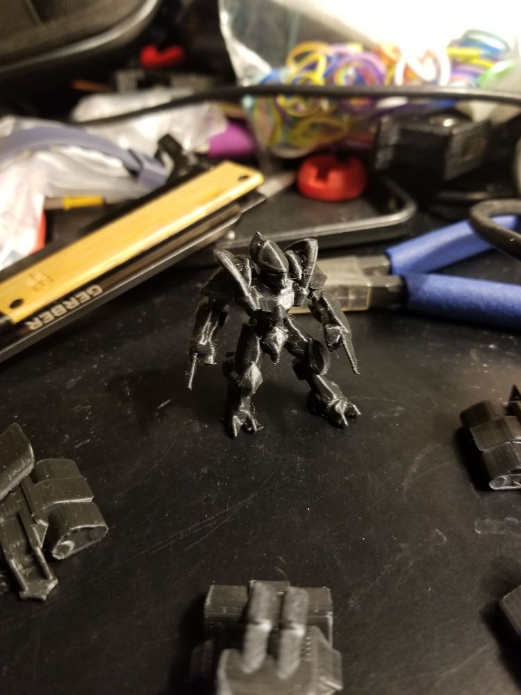 a 3d printed protoss zealot