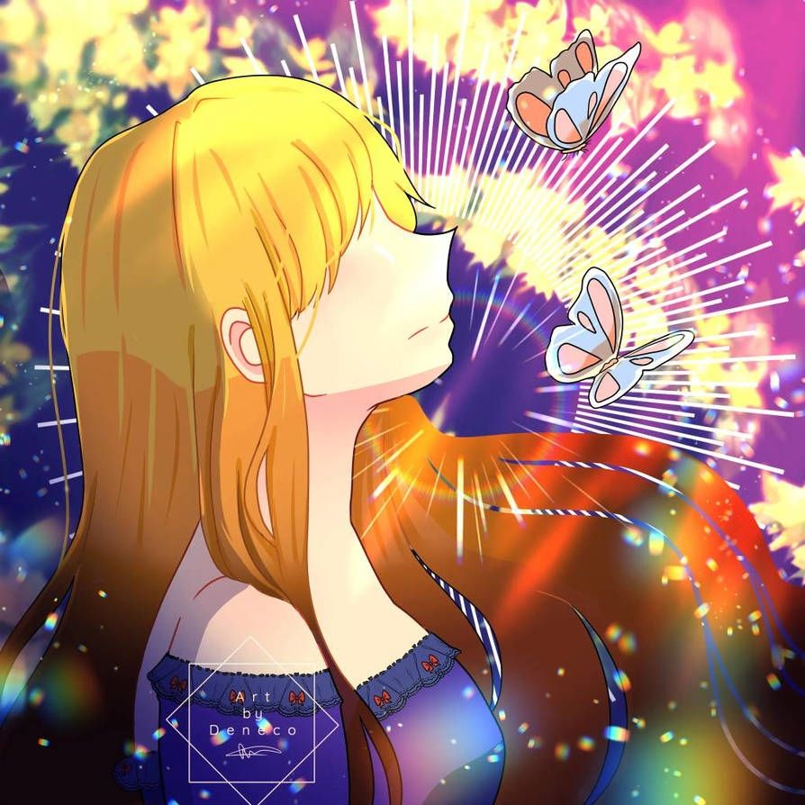 My Original Character Beatrice as she is in radiant flow with nature around her. She is the queen bee soon to be 