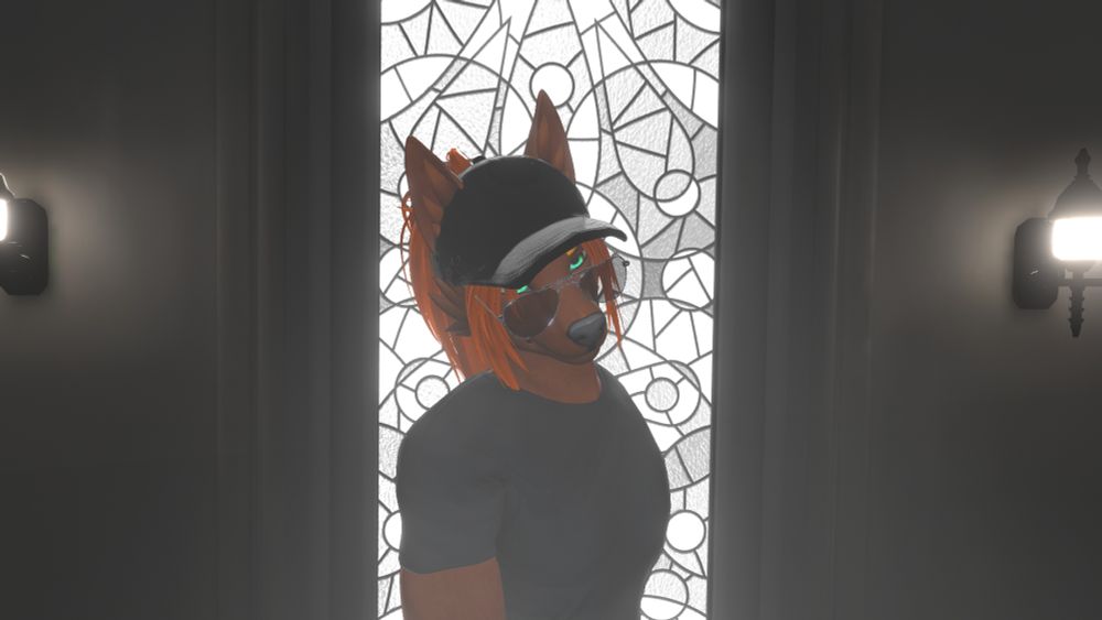 picture of zenny's vrchat avatar, an edit of his sona on the Dante Foxipaws base