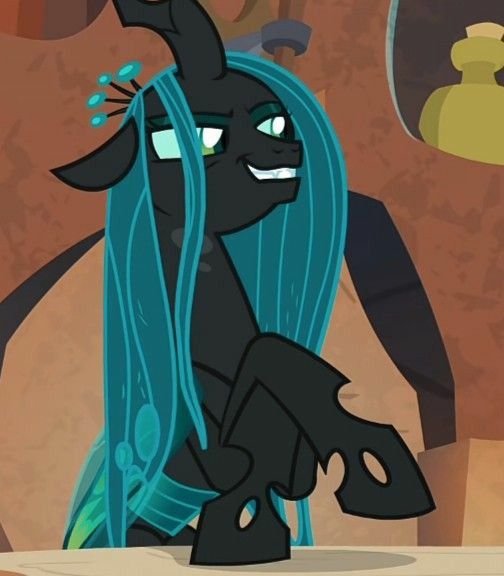 A picture of Queen Chrysalis from My Little Pony friendship is magic looking extremely smug and smiling and haughty. This is also how I feel right now knowing that I am completely fucking INVINCIBLE to scurvy 