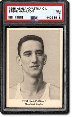 1955 Ashland/Aetna Oil Steve Hamilton Basketball Card.