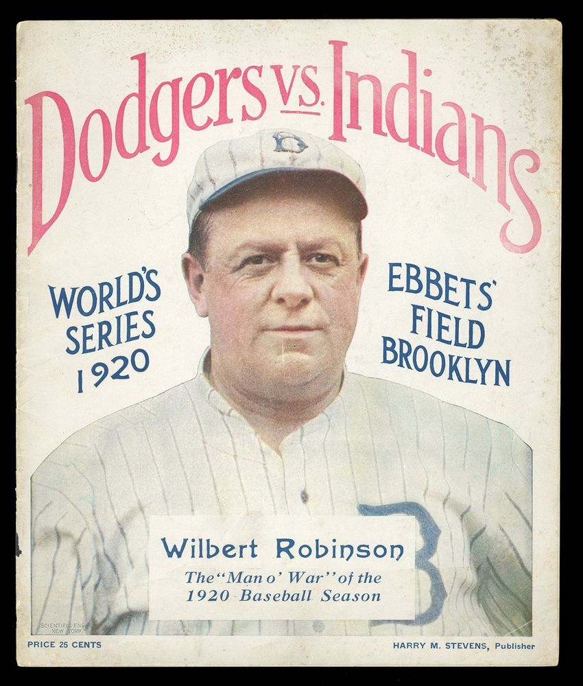 1920 Brooklyn Dodgers World Series program cover.