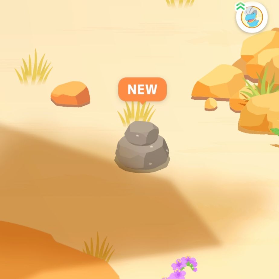 ポケモンスリープ：イシズマイのからにこもる寝、一見すると石ころで背景のよう