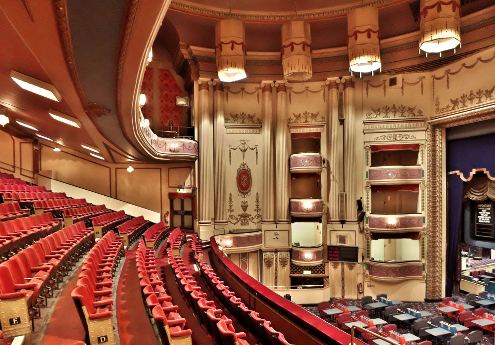 Large historic theatre auditorium in use as a bingo hall 