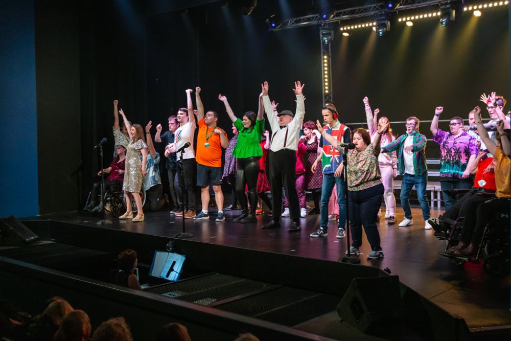 Performers on stage at Centre Stage