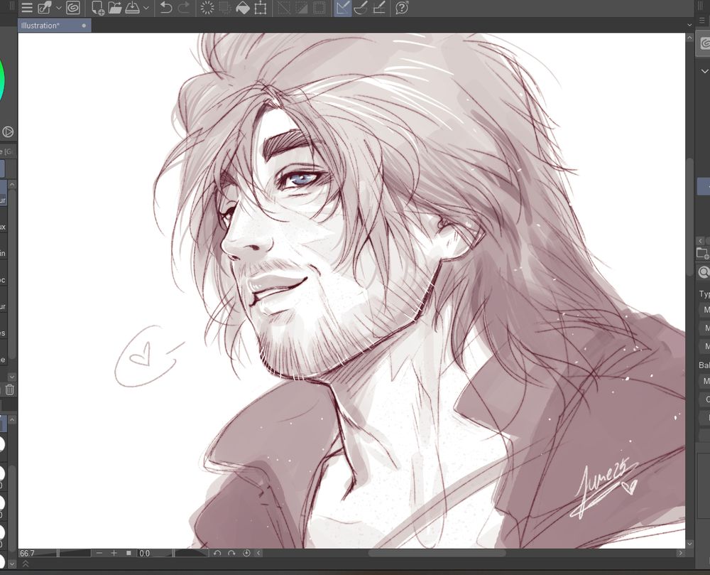 Quick sketch of Clive Rosfield from Final Fantasy XVI.