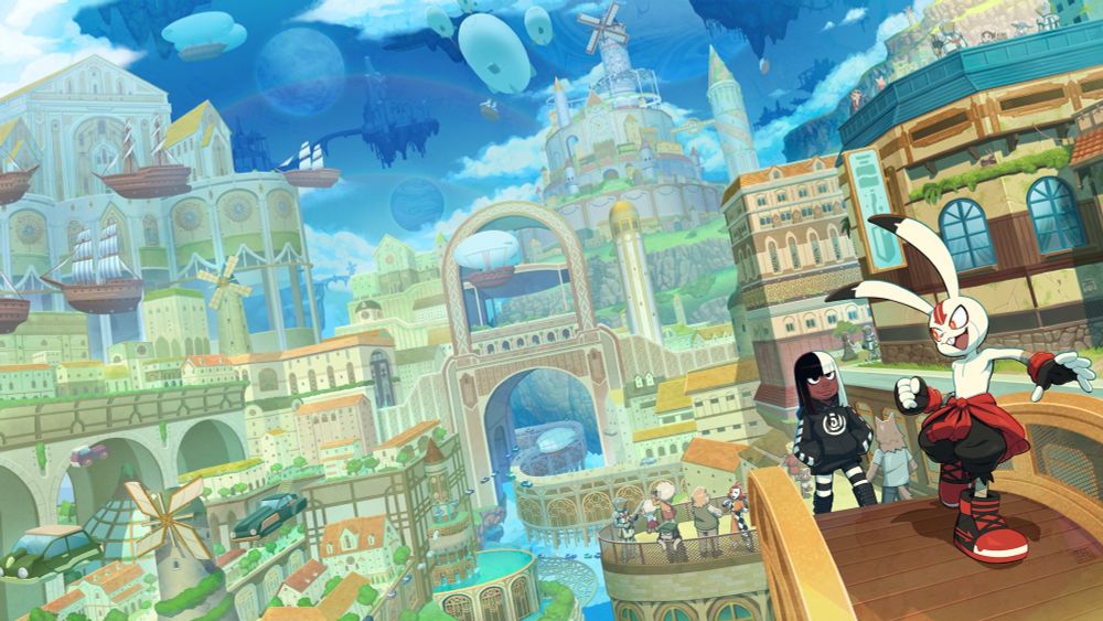 Sprawling artwork of Jack and Jill in the City of EverAfter, by Min Ho Kim. 
