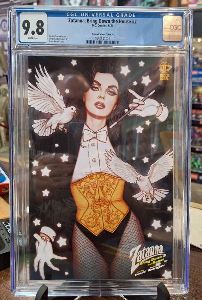 A graded 9.8 Zantana: Bringing Down the House #2 Variant by Jenny Frison