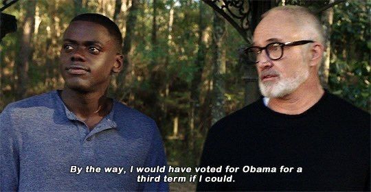Bradley Whitford in Get Out telling Daniel Kaluuya 