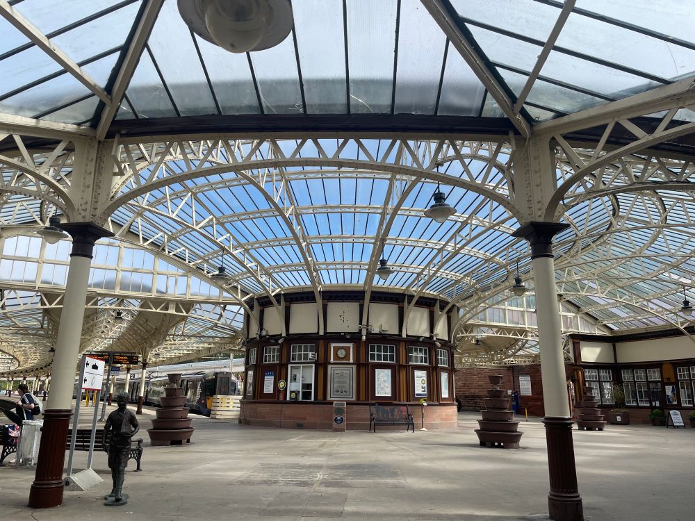 Wemyss Bay Station, the central rotunda with its cast-iron glazed vault.