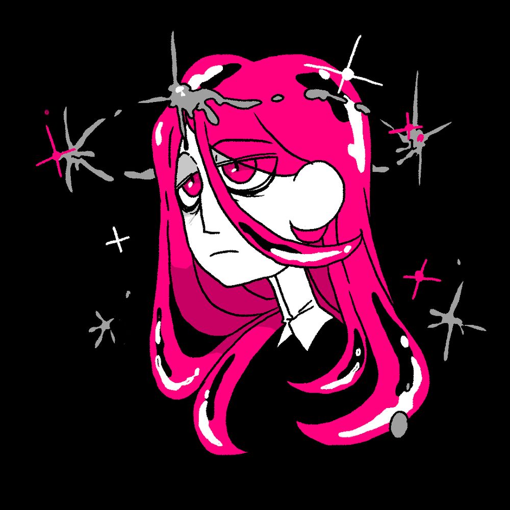 Cinnabar little drawing, their mercury swirling around their head like if it were a crown of thorns. My poor edgy gem, so beautiful. I cry