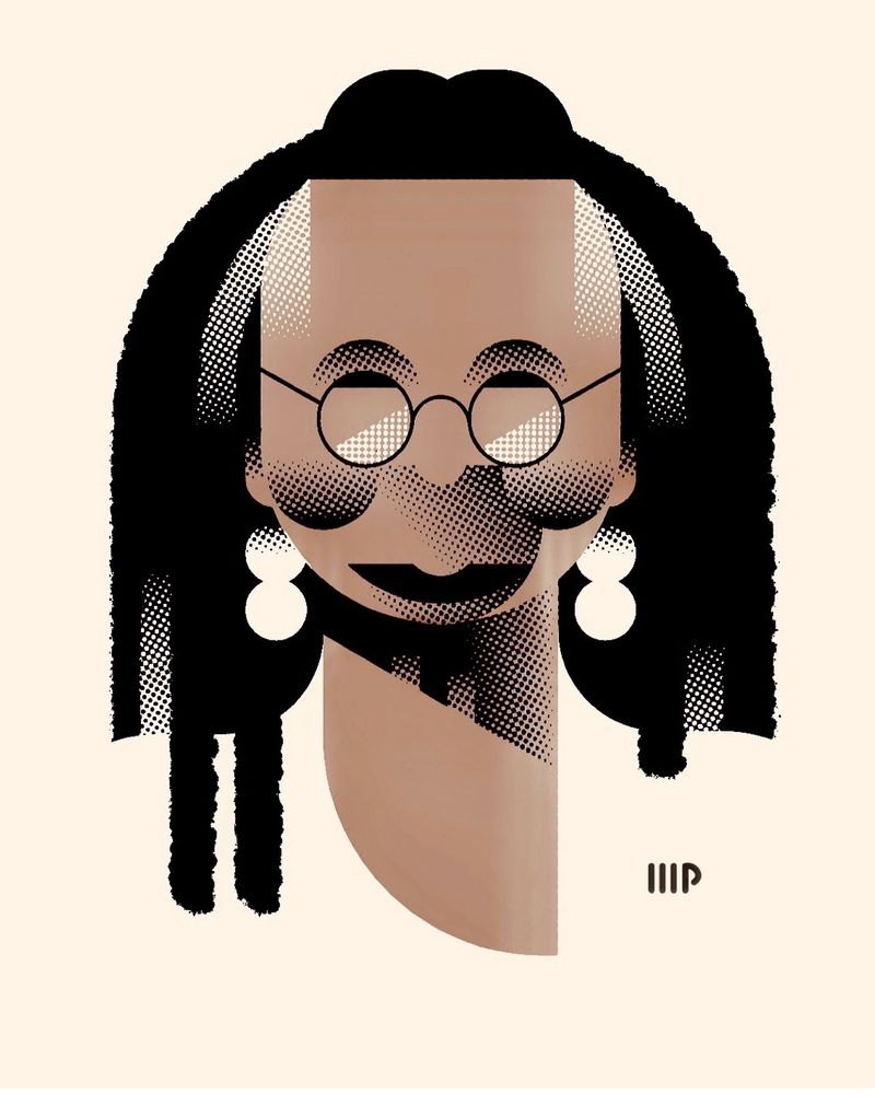 Caricature of Whoopi Goldberg