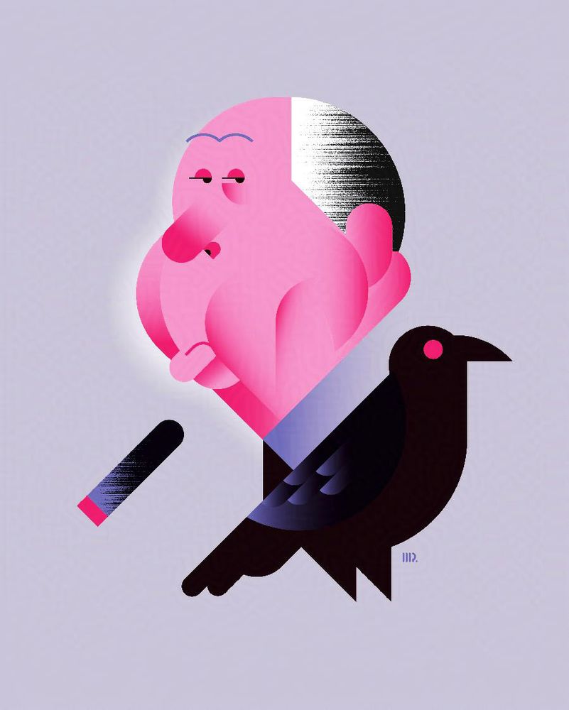 Caricature of Alfred Hitchcock